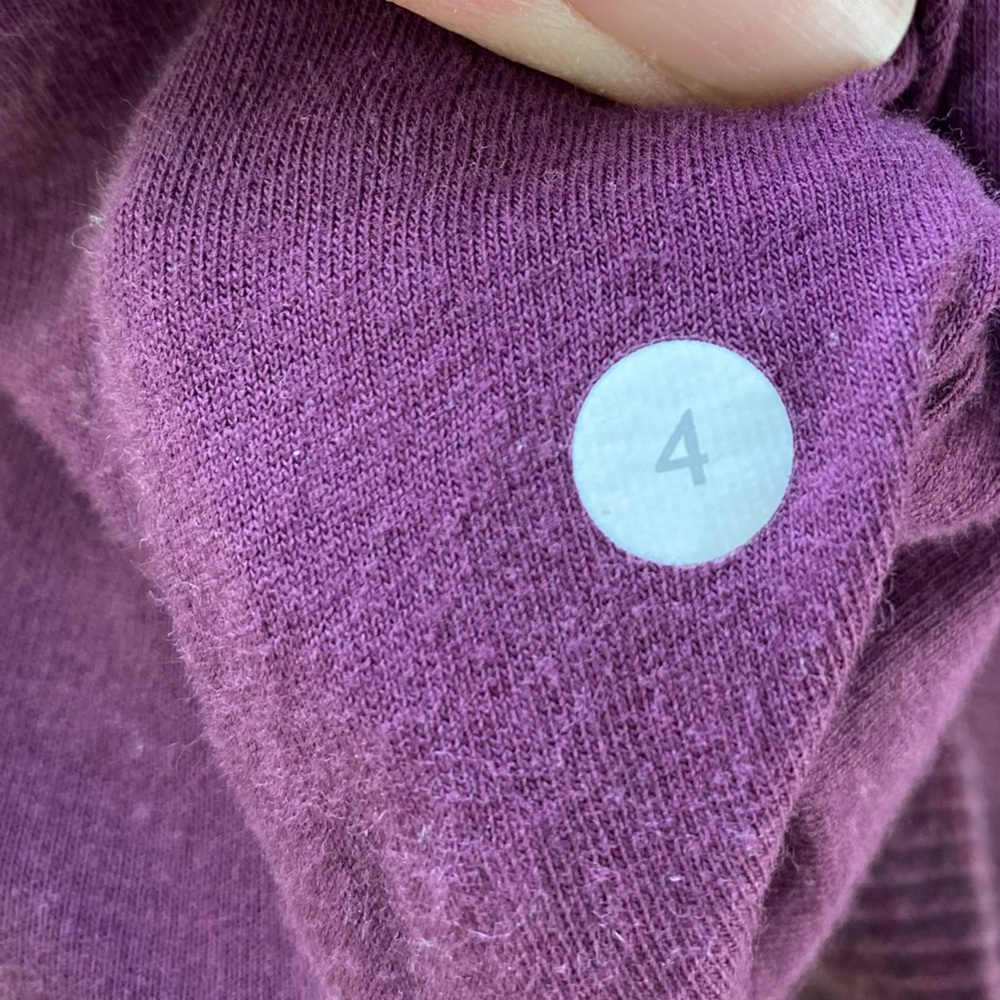 Lululemon Cuddle Up Jacket Cotton Fleece Heathered Plum Women’s Size 4 Athletic - Picture 8 of 12